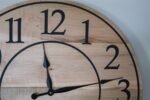 30" Large Solid Soft Maple Wood Clock with Black Roman Numerals (in stock)