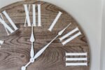 Large Grey Solid Wood Hackberry Wall Clock