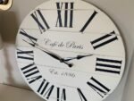 Cafe de Paris White Farmhouse Clock