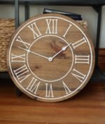 18" Large Distressed Wall Clock, Stained clock, Oversized clock (in stock)