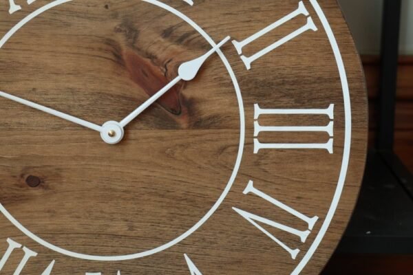 18" Large Distressed Wall Clock, Stained clock, Oversized clock (in stock)