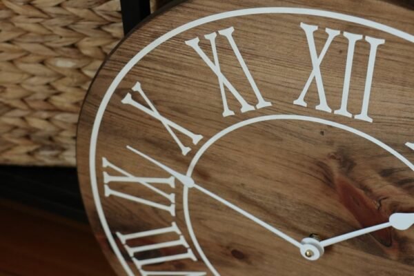 18" Large Distressed Wall Clock, Stained clock, Oversized clock (in stock)