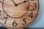 Locust Hardwood Large Wall Clock with Regular Numbers