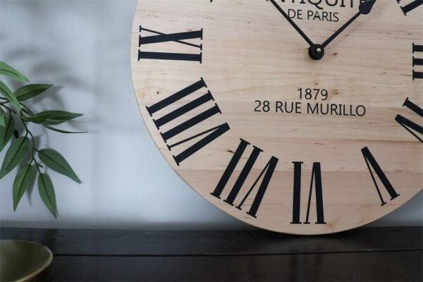 Large 18" French Style Maple Wall Clock (in stock)