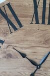 Large White Oak Wall Clock with Black Roman Numerals