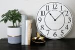 White Lightly Distressed Wooden Farmhouse Wall Clock