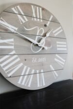 Large Customized Grey Wall Clock