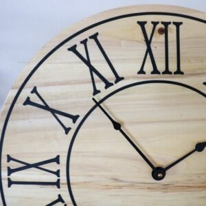 Soft Maple 18" Wood Clock with Black Roman Numerals (in stock)