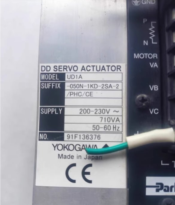 YOKOGAWA servo motor - DD SERVO ACTUATOR, model UD1A-050N-1KD-2SA-2[used]