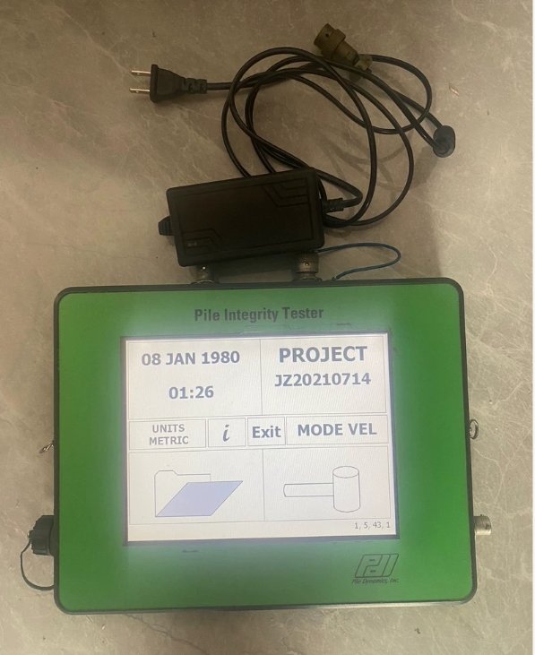 PDI pile integrity tester, PDI Base Pile Detector, manufactured by PDI Company of the United States, with power cord, functioning properly