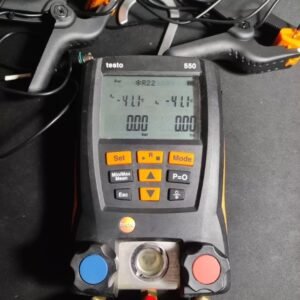 TESTO 550 Intelligent Electronic Refrigerant Meter Set Bluetooth version, dual-fuel meter, with two temperature clip accessories