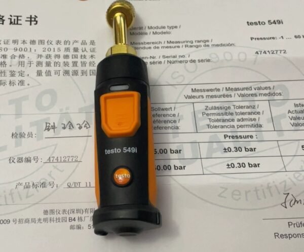Testo 549i pressure measuring instrument wireless APP refrigeration system differential pressure gauge micro pressure gauge pipeline pressure gauge 0560 2549