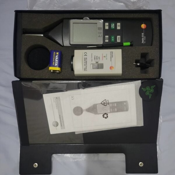 Testo 816 high-precision sound level meter has been calibrated and is functioning properly.